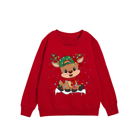 Reindeer Crew Top Red