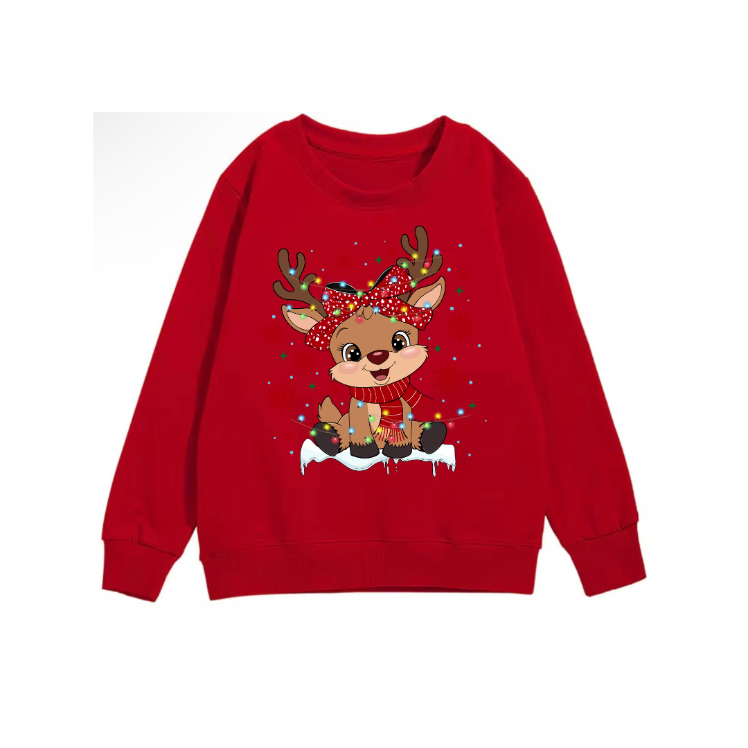 Reindeer Crew Top Red