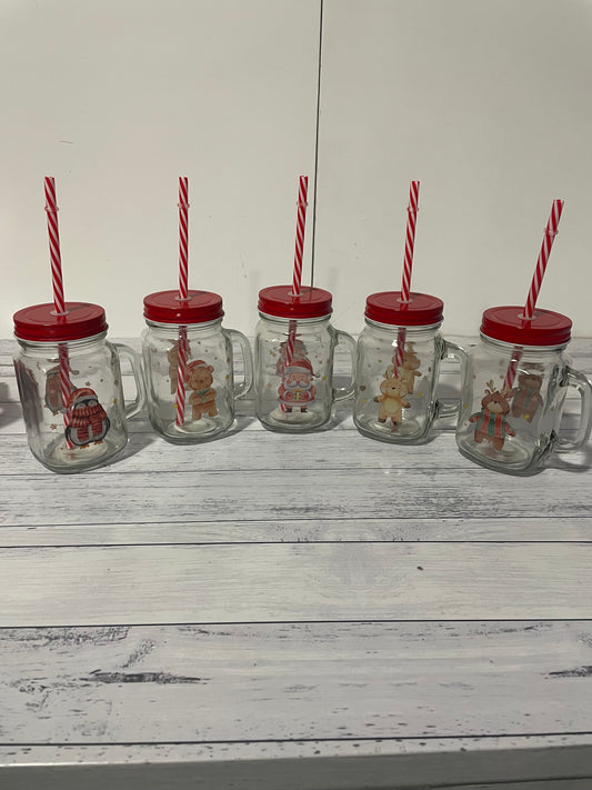 Christmas Glass Mason Jar