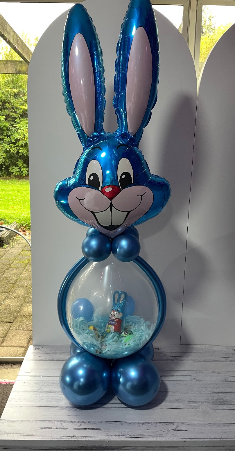 Easter Bunny Stuffed Balloon WITH CHOC BLUE