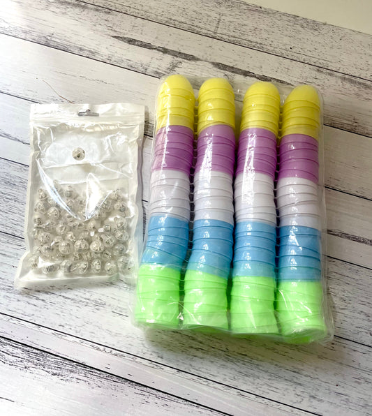 Light up Fillable Easter Eggs Pack of 50