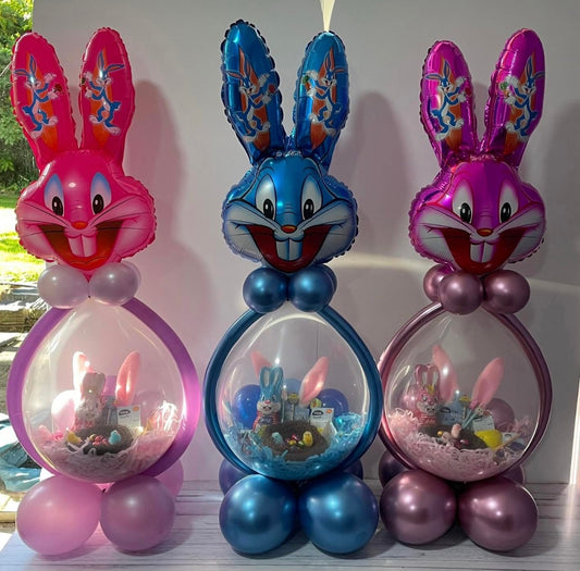 Easter Bunny Stuffed Balloon BYO OLD STOCK Blue