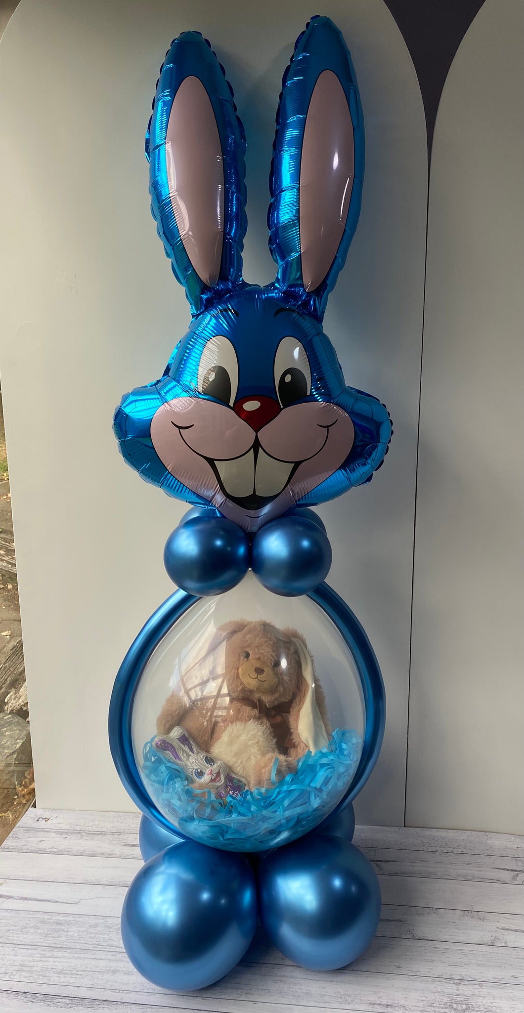 Easter Bunny Stuffed Balloon BYO BLUE